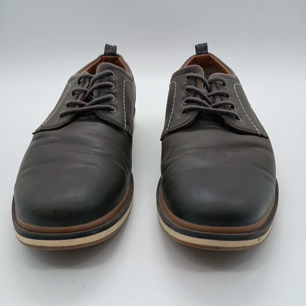 JF J. Ferrar Bender Mens Oxford‎ Shoes Gray Dress Casual Lace Up 8.5 M - Picture 2 of 9